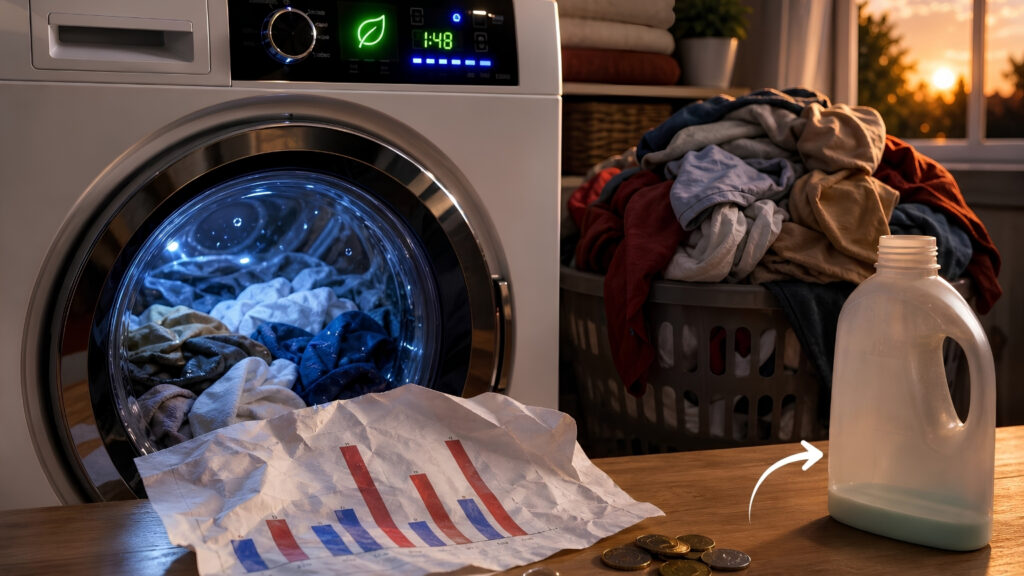 Le mode éco du lave-linge consomme moins par cycle : alors pourquoi la facture d’eau peut-elle quand même augmenter au fil des mois chez vous ?