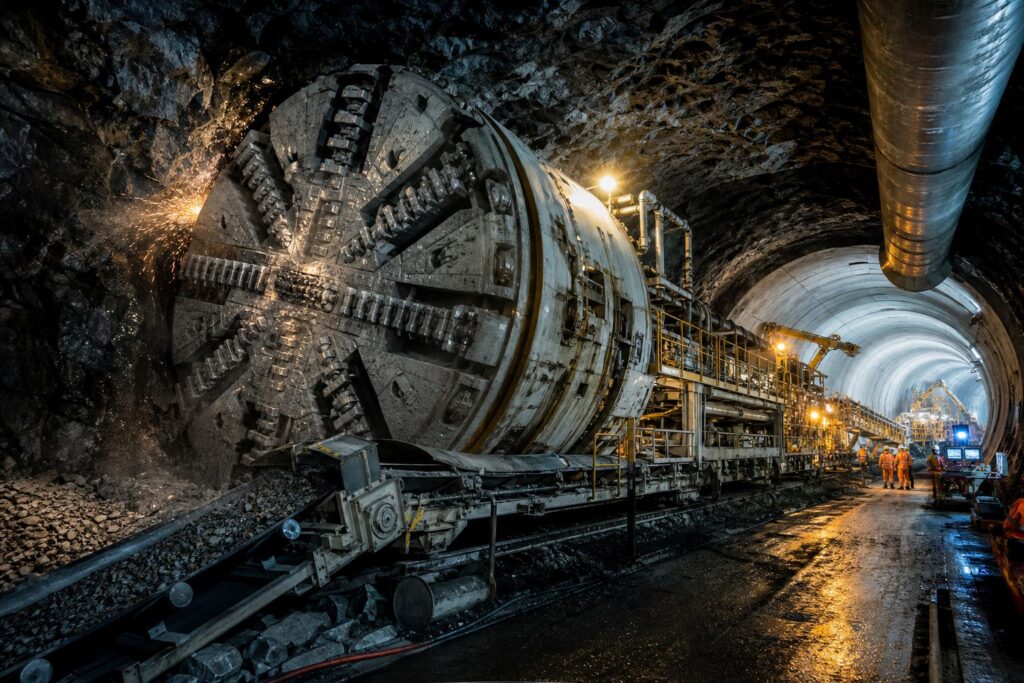 Cette machine de plusieurs milliers de tonnes creuse la roche sans jamais voir la lumière du jour : son fonctionnement fascine les ingénieurs