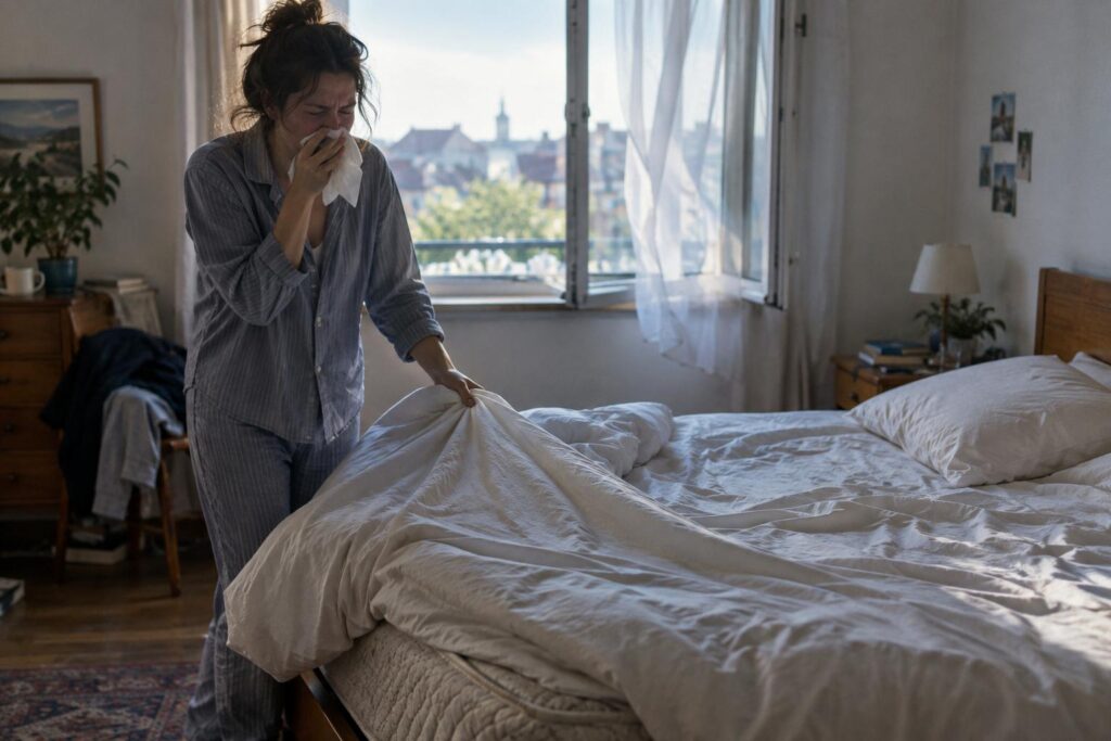 Faire son lit chaque matin : la raison très peu hygiénique pour laquelle il vaudrait mieux arrêter, surtout si vous êtes allergique