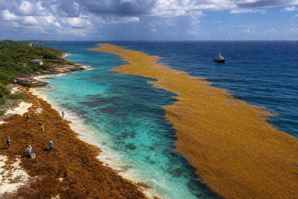 « Un phénomène visible à des milliers de kilomètres peut inquiéter le monde entier » : Entre l’Afrique et l’Atlantique vient de se former un ruban brun long comme un continent qui inquiète les scientifiques