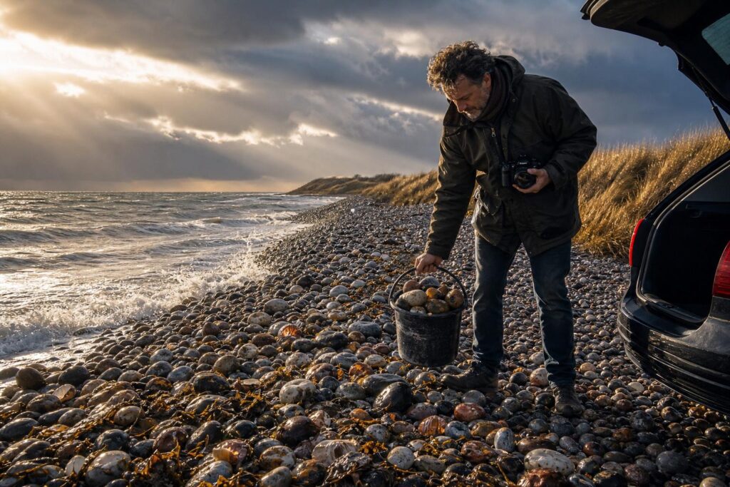 Après dix années de collecte sur le rivage, Marc rapporte ses pierres : ce risque de 1 500 euros change son habitude