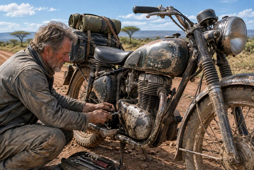 Benno roule depuis 1984 avec sa Royal Enfield : 580 000 kilomètres plus tard, son voyage continue loin de l’Europe