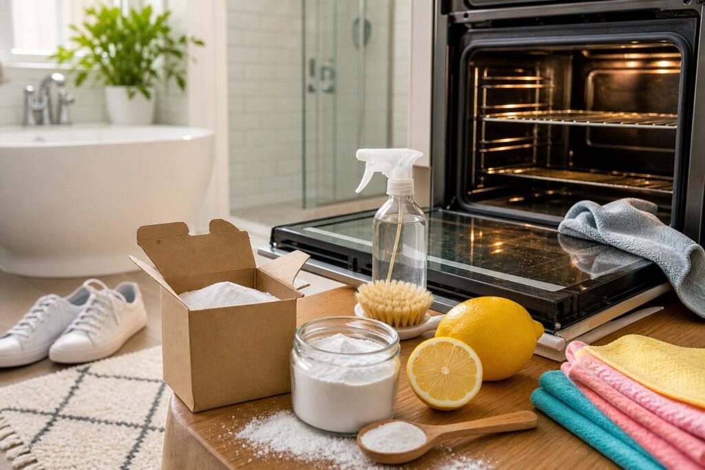 Bicarbonate de soude : les astuces de nettoyage qui rendent le ménage presque gratuit, de la salle de bain au four