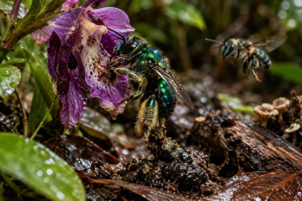 Ces abeilles fabriquent un parfum de séduction avec des fleurs et des excréments : ce que ce mélange révèle aux femelles
