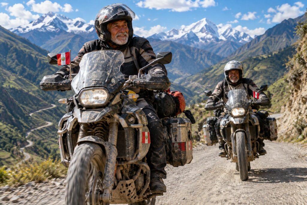 De San Lorenzo à Machu Picchu en moto : l’incroyable traversée de deux amis de 73 et 81 ans