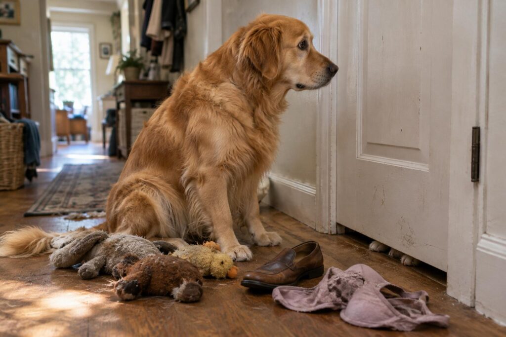 Elle a accueilli plus de 200 chiots : à chaque pleur, c’est sa golden retriever Daisy qui arrive la première