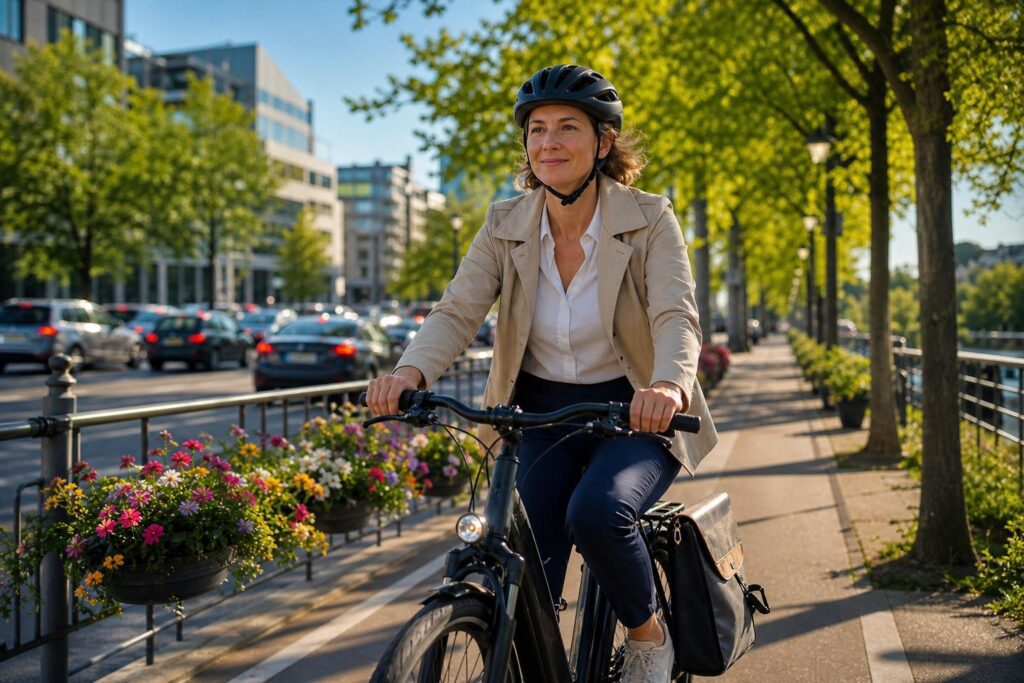 Elle reprend le vélo pour aller travailler à 47 ans, deux jours par semaine : six mois plus tard, ce n’est pas le poids qui l’étonne