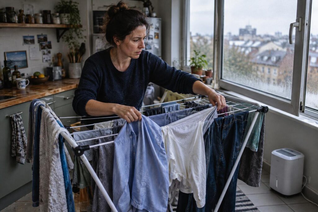 Étendre son linge à l’intérieur : les trois règles à connaître pour éviter l’humidité, selon un expert (« ne le faites jamais dans votre chambre »)