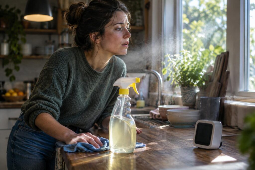 Formation de nanoparticules atmosphériques intérieures à partir de produits de nettoyage parfumés