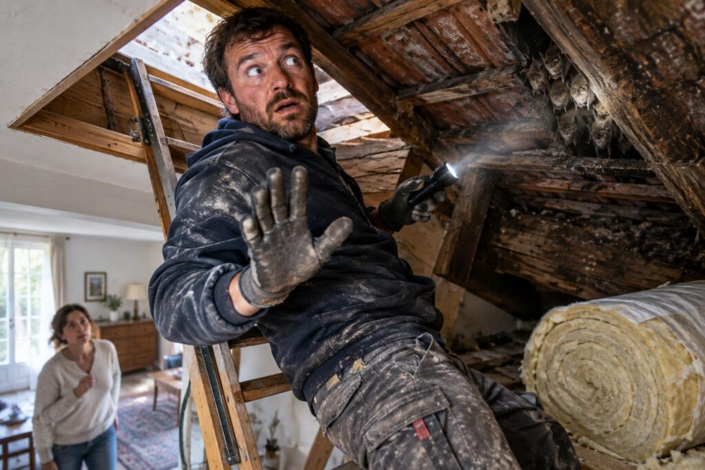 Il voulait juste isoler ses combles pour alléger sa facture de chauffage : arrivé en haut de l’échelle, l’artisan lui demande de tout reporter
