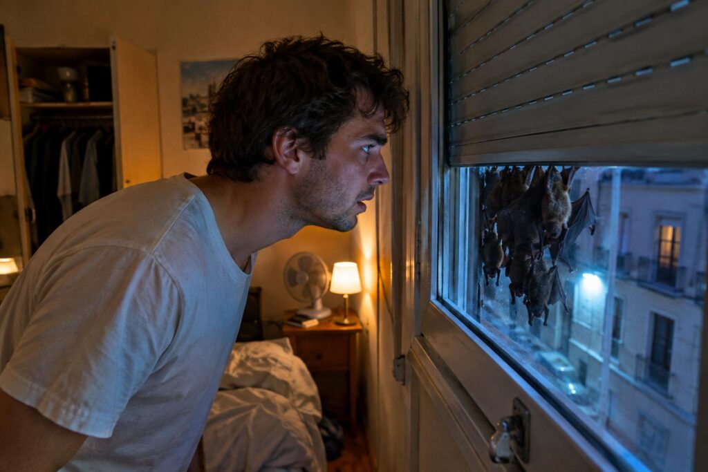Mon voisin dort désormais avec la fenêtre fermée même quand il fait chaud, et ce n’est pas une question de confort : il a découvert ce qui se trouvait juste derrière son volet
