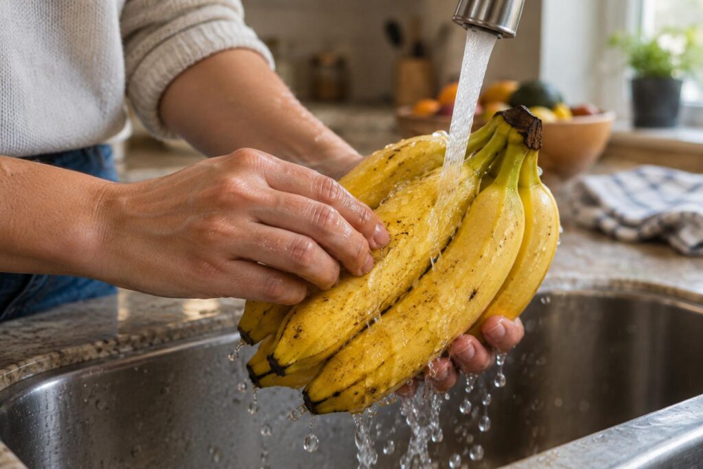 Oui, il faut laver les bananes avant de les manger : voici ce que la peau transporte jusqu’à vos mains
