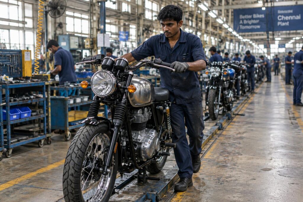 Royal Enfield : née en 1901 dans une fabrique d’aiguilles anglaise, elle produit aujourd’hui près d’un million de motos par an