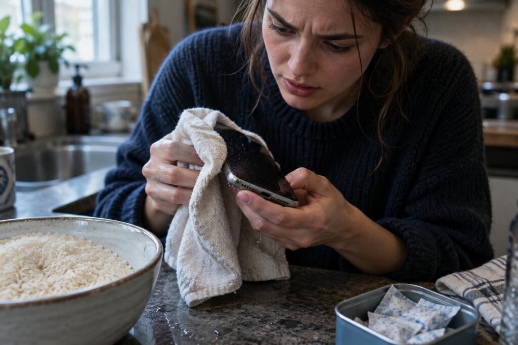 Téléphone tombé dans l’eau : Apple déconseille formellement le riz et explique quoi faire à la place