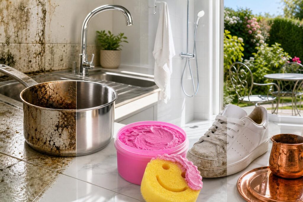 The Pink Stuff : tout ce que vous pouvez nettoyer avec cette pâte rose devenue culte, de la casserole aux meubles de jardin