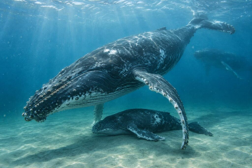 Une baleine à bosse reste 90 minutes auprès de son petit mort-né : ces images rares sont une première pour l’espèce