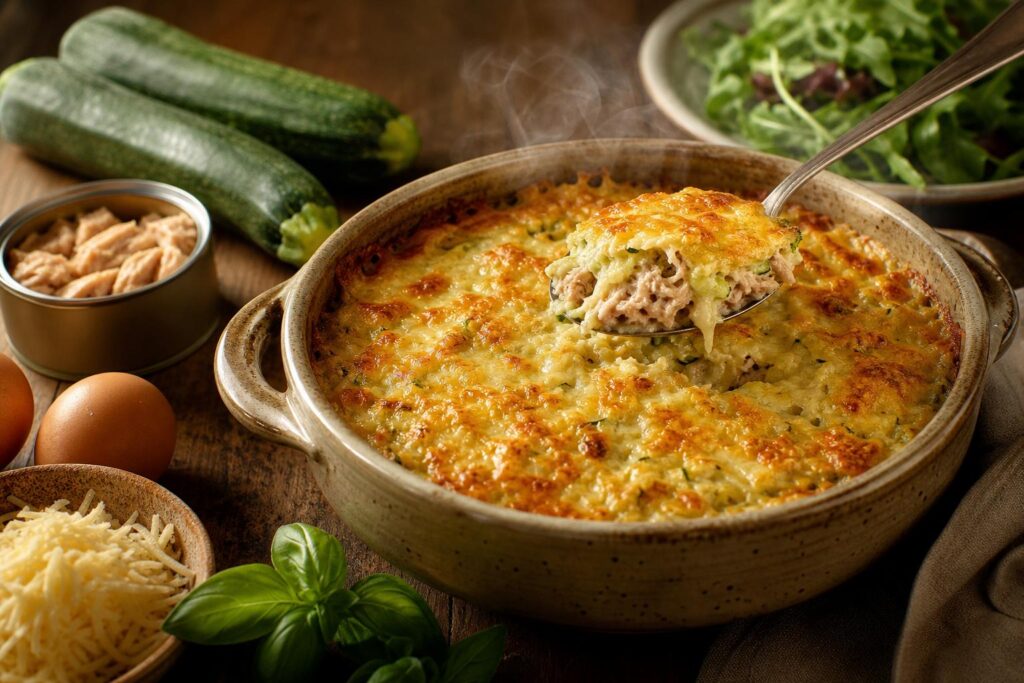 Une boîte de thon, deux courgettes et un four : le plat qui sauve les soirs où tout le monde a faim et personne n’a le temps
