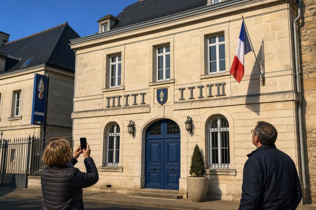 Sur cette caserne de gendarmerie de Seine-Maritime, le mot « nationale » cache une erreur : voici ce qu’il faut regarder